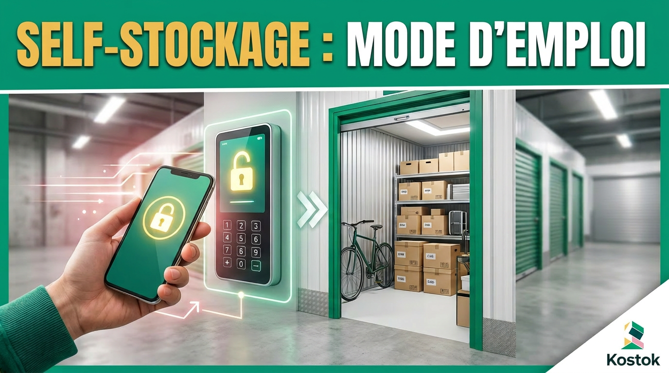 Centre de self-stockage automatisé Kostok avec accès sécurisé et box de stockage en libre-service